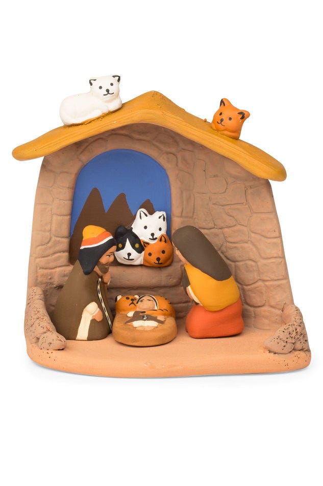 Cat Lover's Nativity