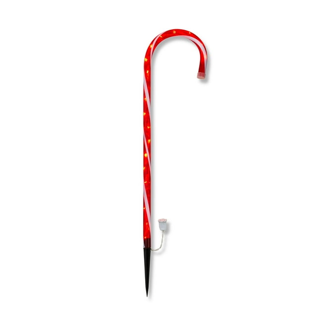 Glowing LED Candy Cane Garden Stake