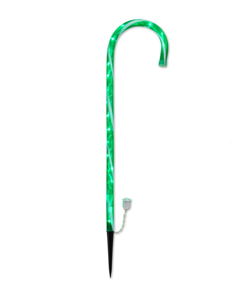 Glowing LED Candy Cane Garden Stake