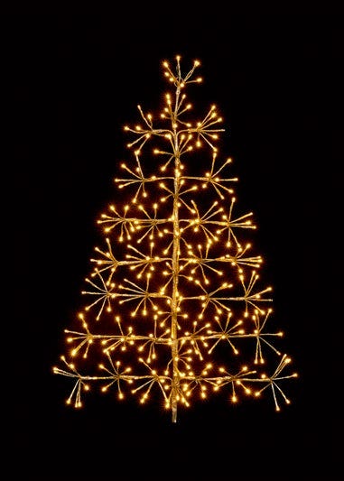 Premier Decorations 90cm Gold Twinkling Starburst Tree LED Light - One Size