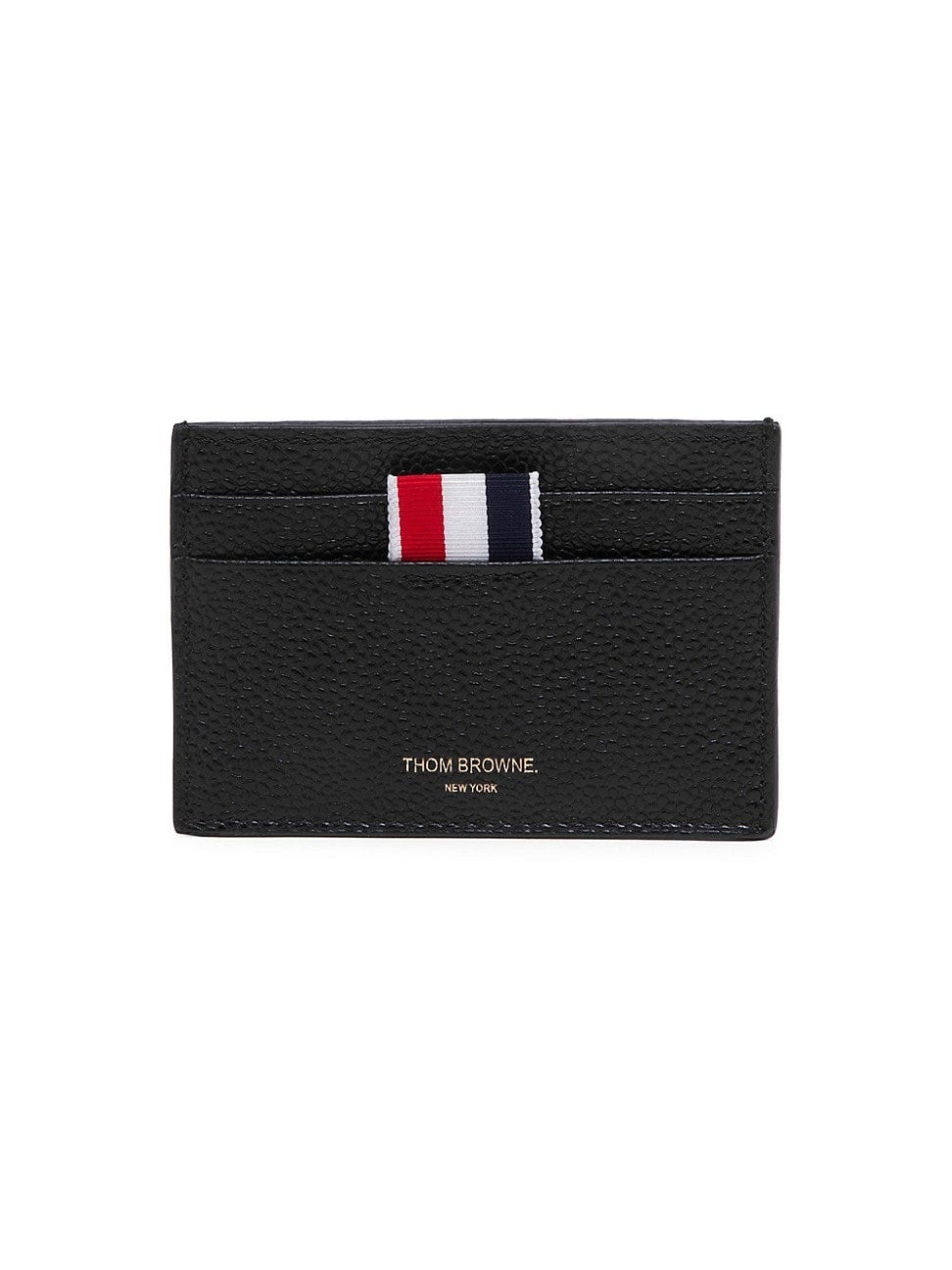 Striped Leather Card Holder