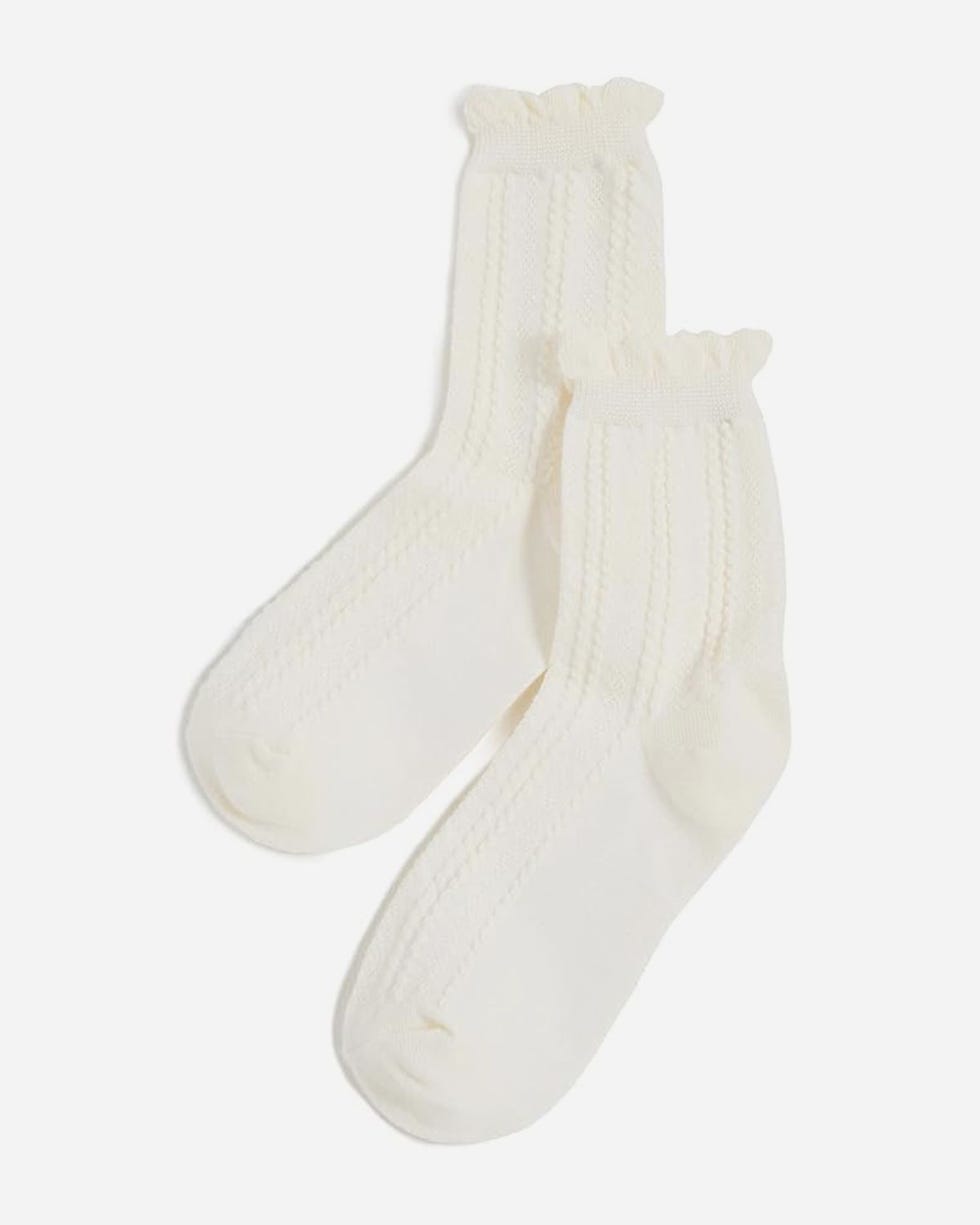 Pointelle Crew Socks