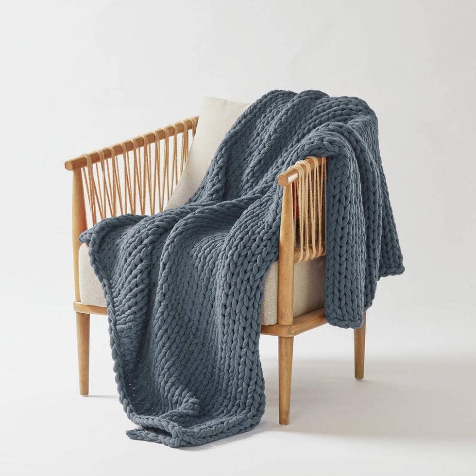 Chunky Double Knit Handmade Throw Blanket Chunky Double Knit Handmade Throw Blanket