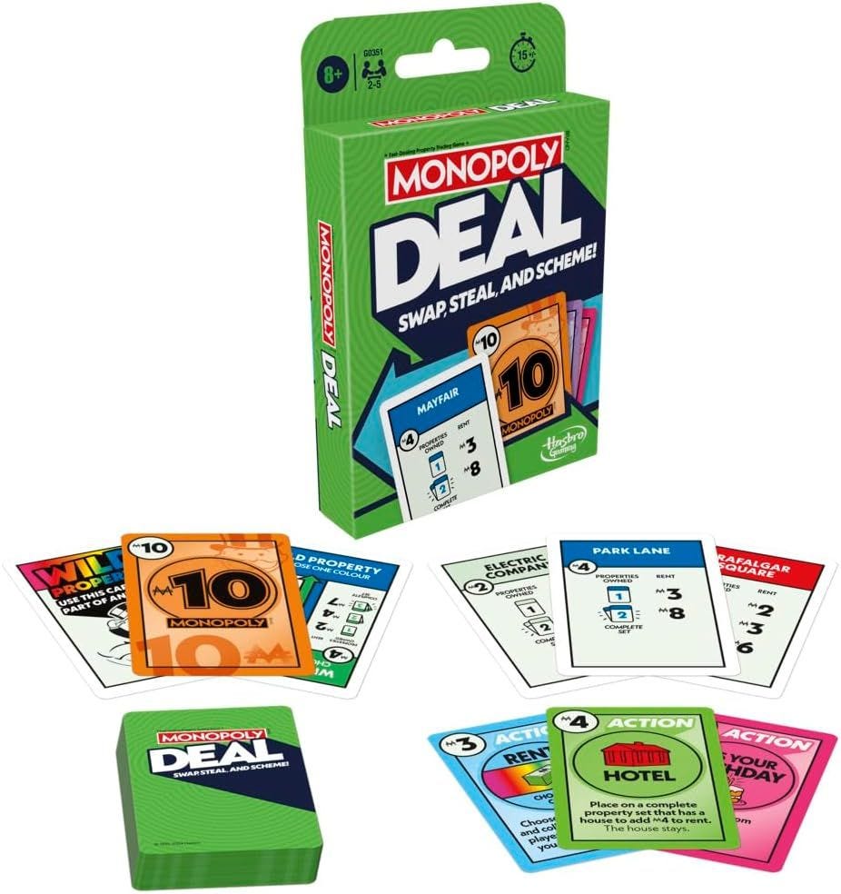 Monopoly Deal Card Game & Travel Case