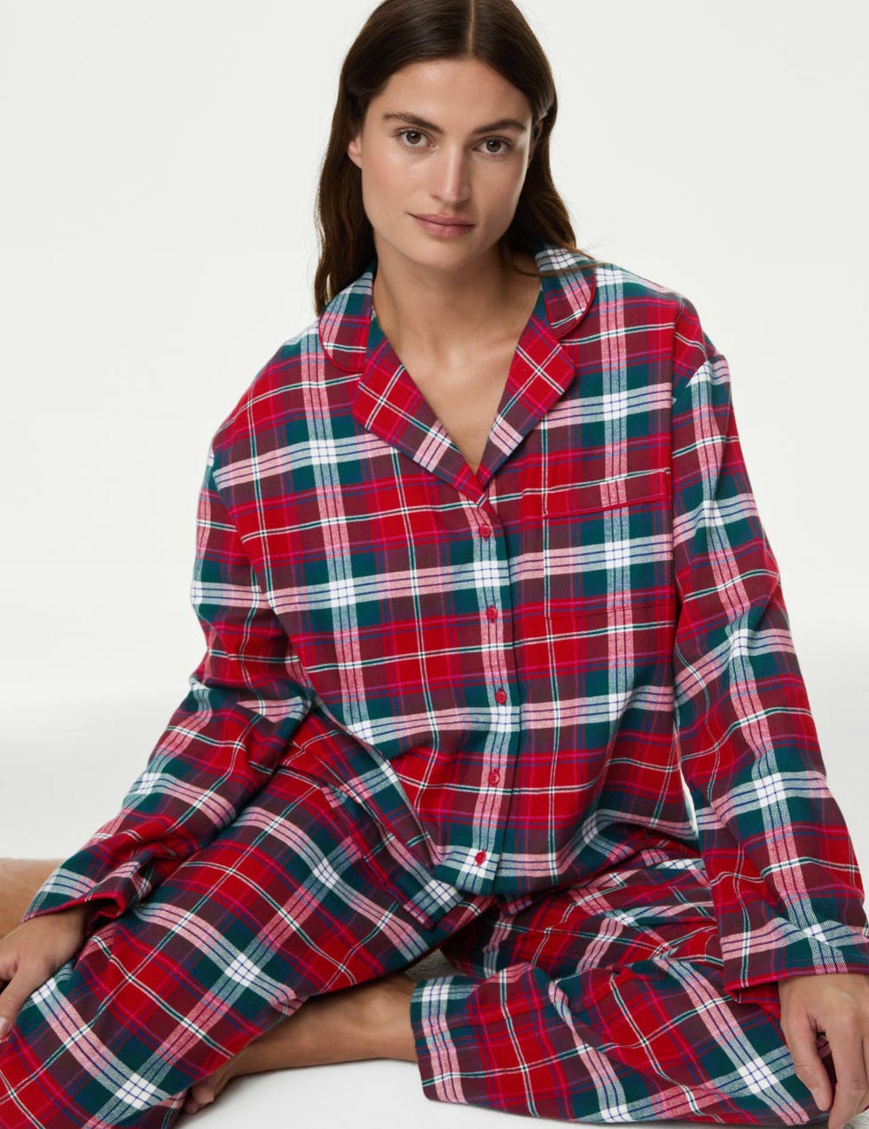 Women's Checked Christmas Pyjama Set