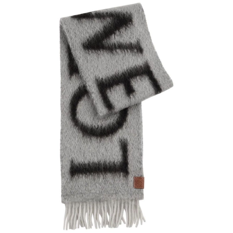 Logo-Intarsia Wool-Blend Scarf