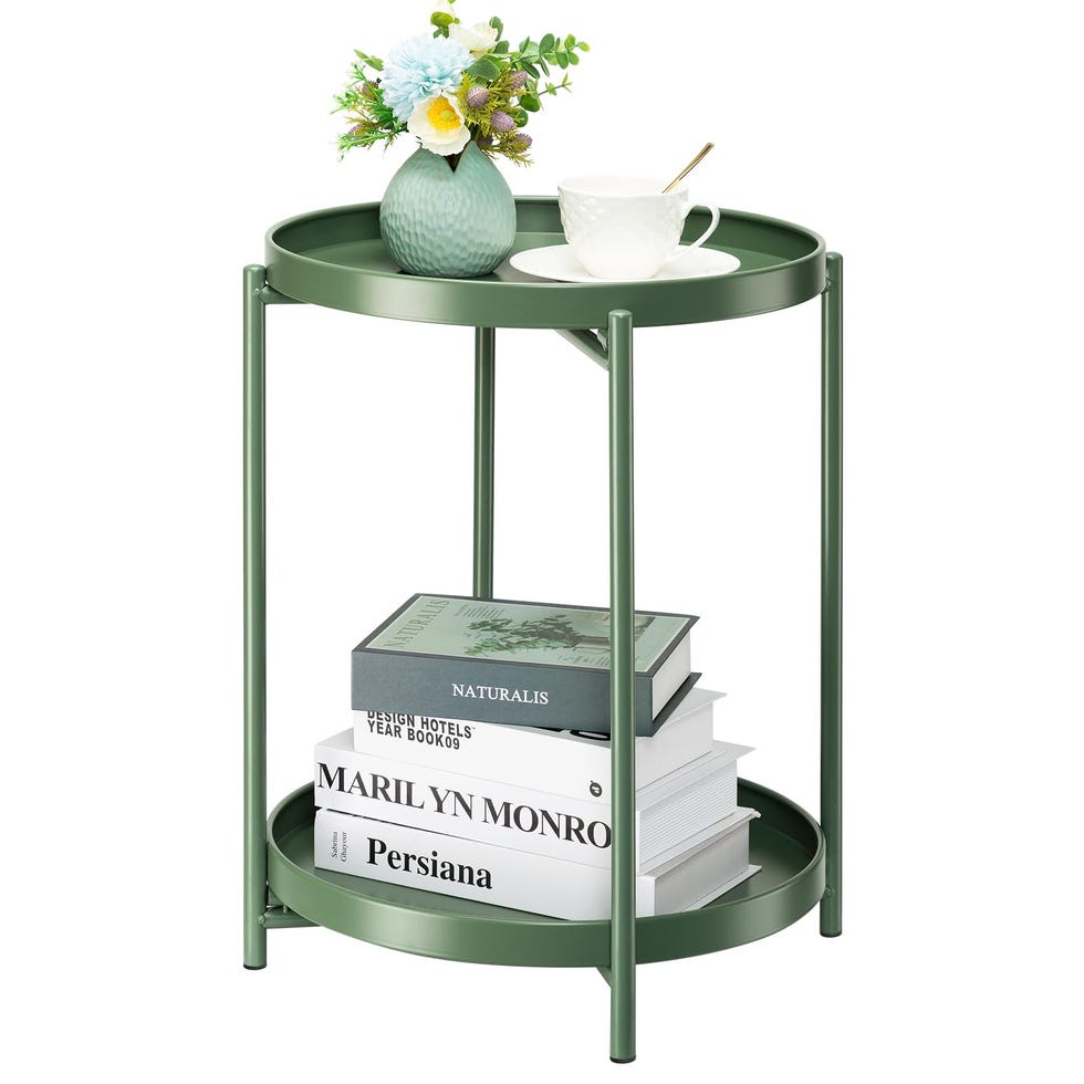 2-Tier Metal Side Table