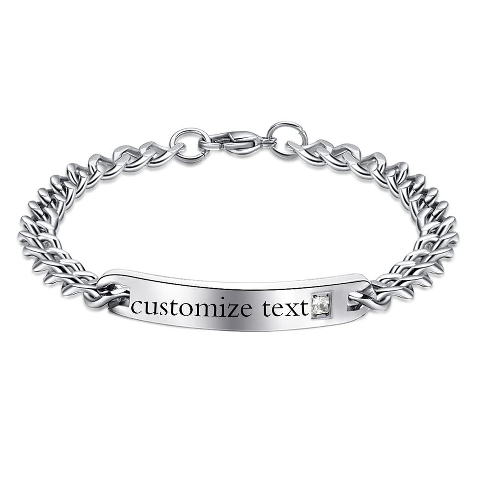 Pulsera personalizable de acero inoxidable