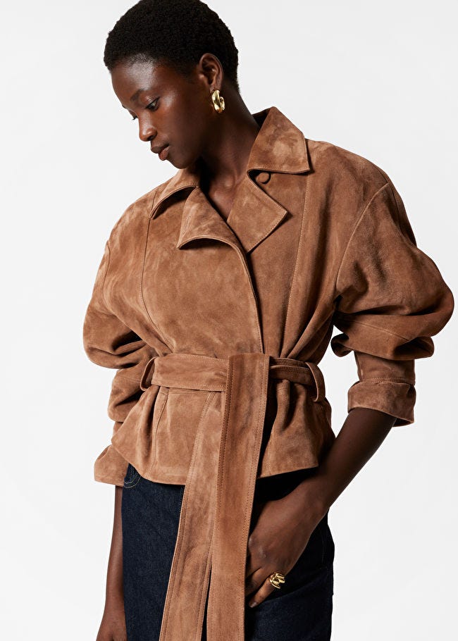 Belted Suede Jacket