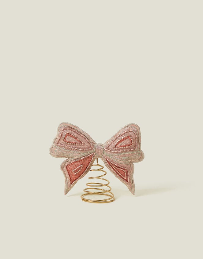 Embroidered Bow Christmas Tree Topper