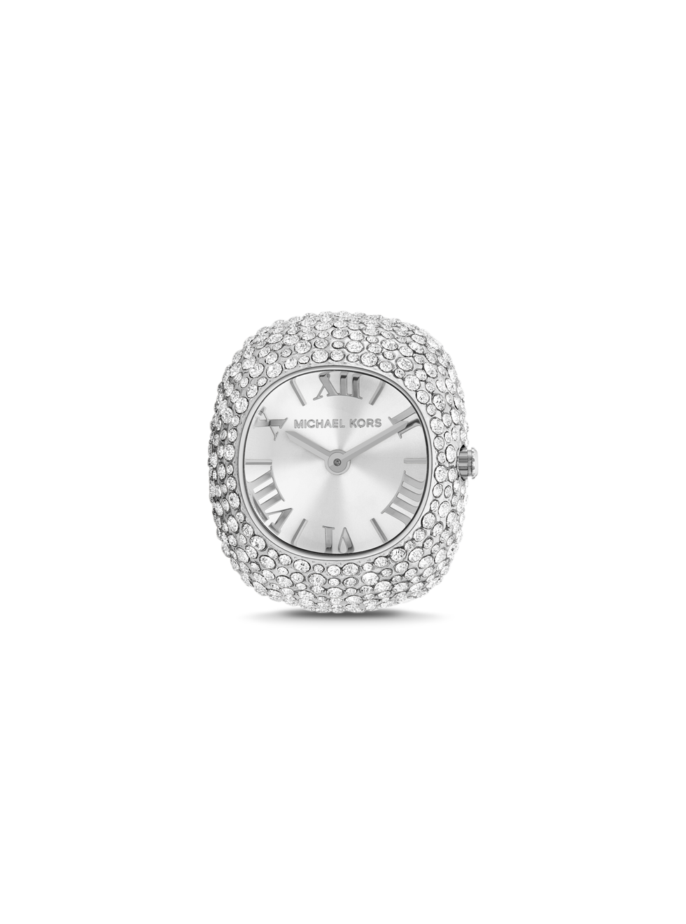 Rylee Pavé Silver-Tone Ring Watch