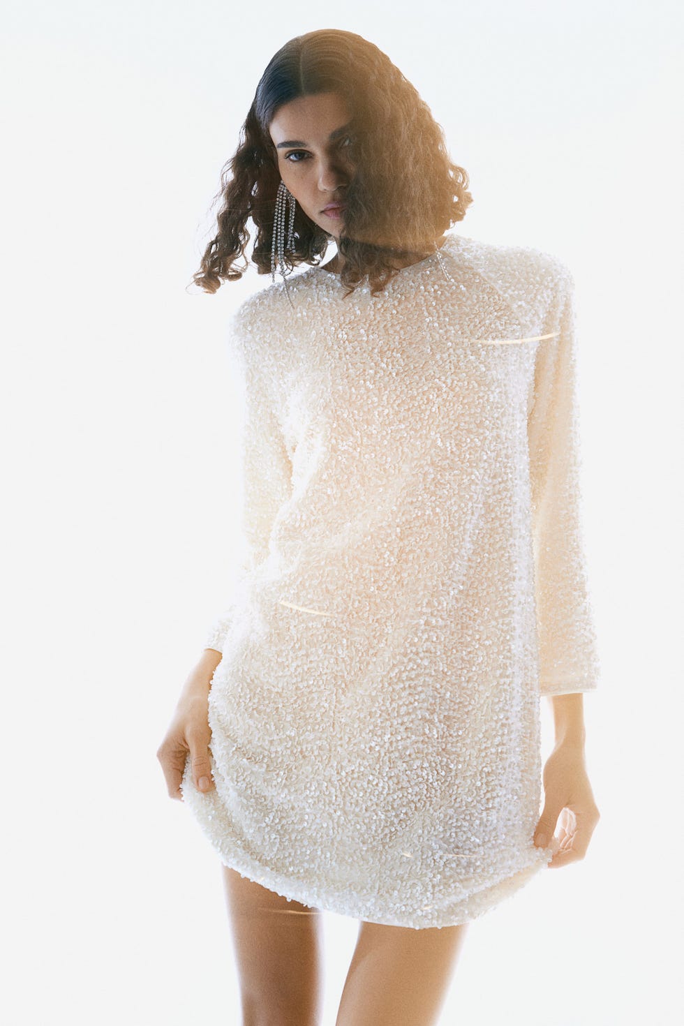Sequined A-line dress