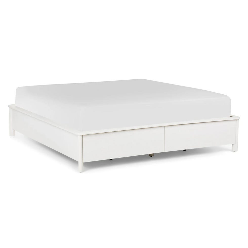 Pactera King Storage Bed - White