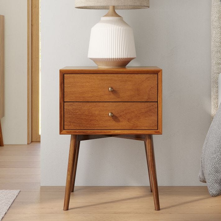 Mid-Century Closed Nightstand