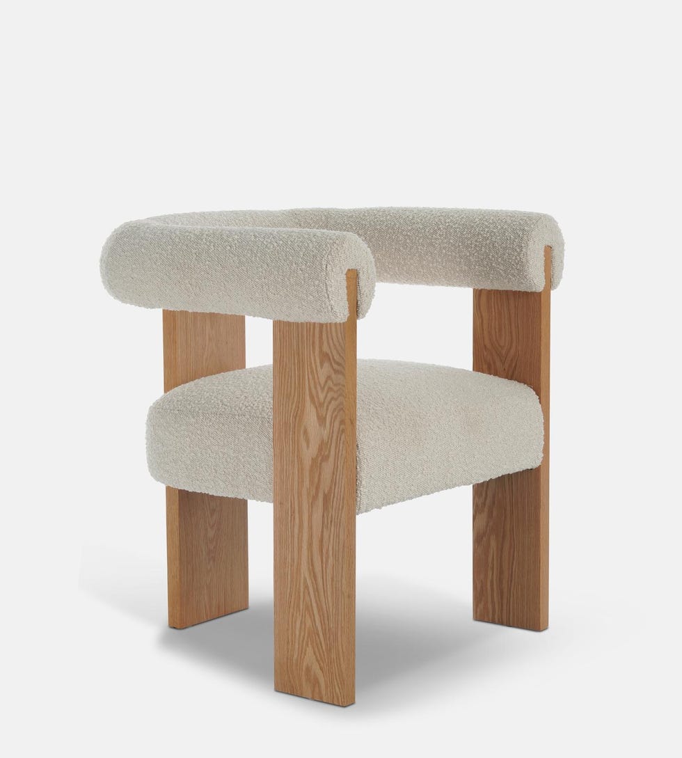 Eldon Dining Chair, Boucle, Oak