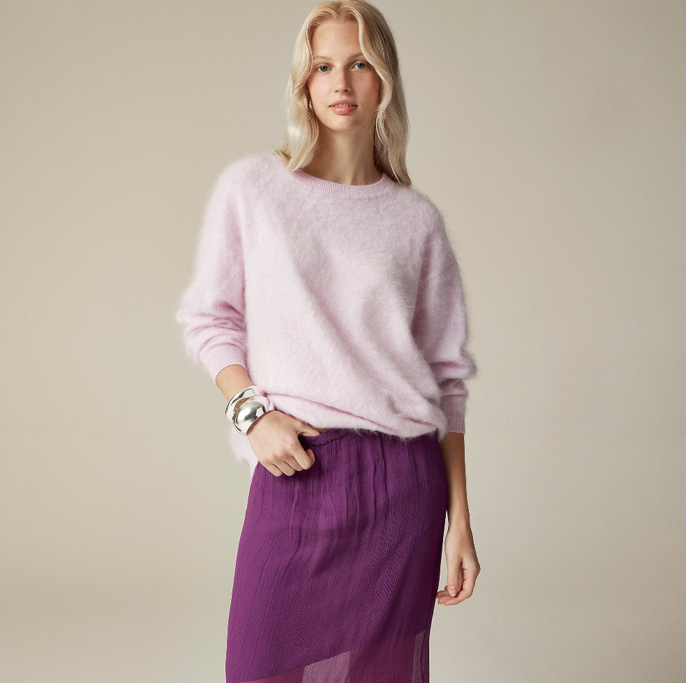 Brushed Cashmere Relaxed Crewneck Sweater
