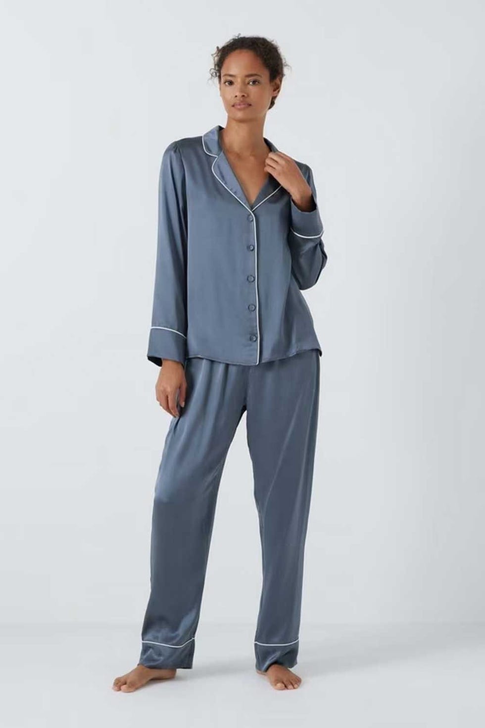 Piped Silk Pyjama Set