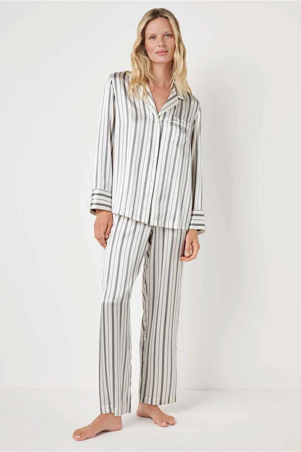 Silk Stripe Pyjama Set