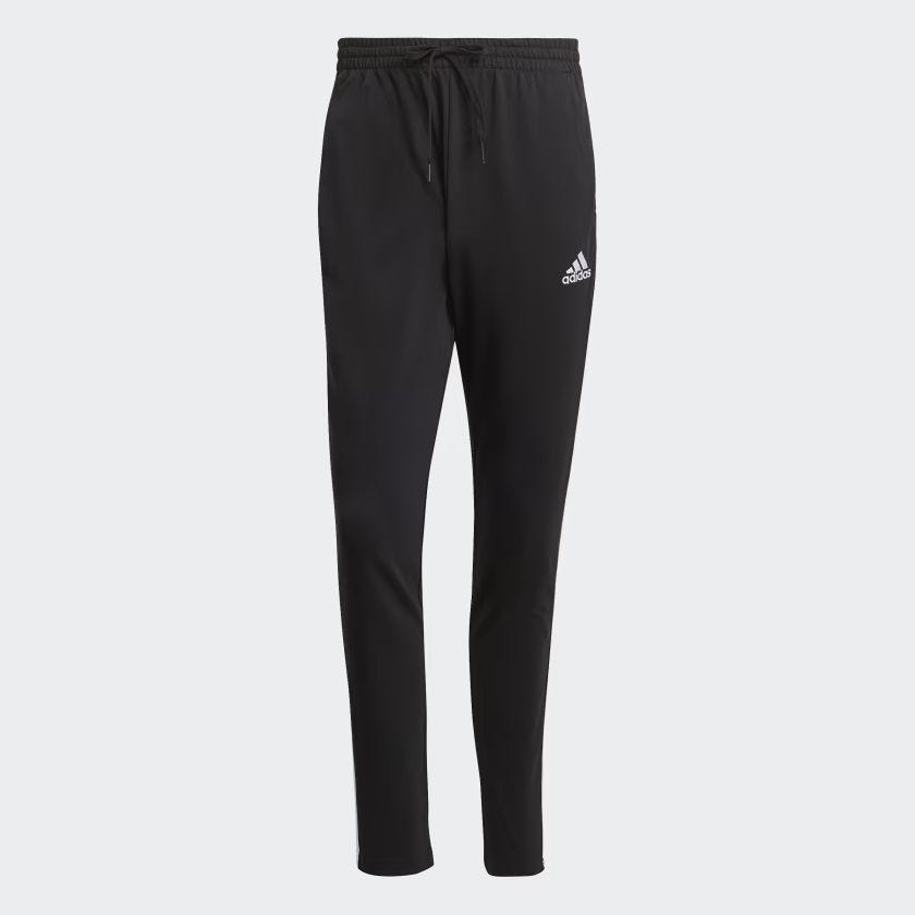 Pantaloni Essentials Single Jersey Tapered Open Hem 3-Stripes