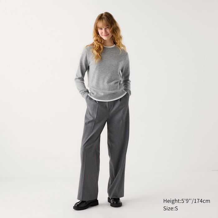 Cashmere Crew Neck Long-Sleeve Sweater