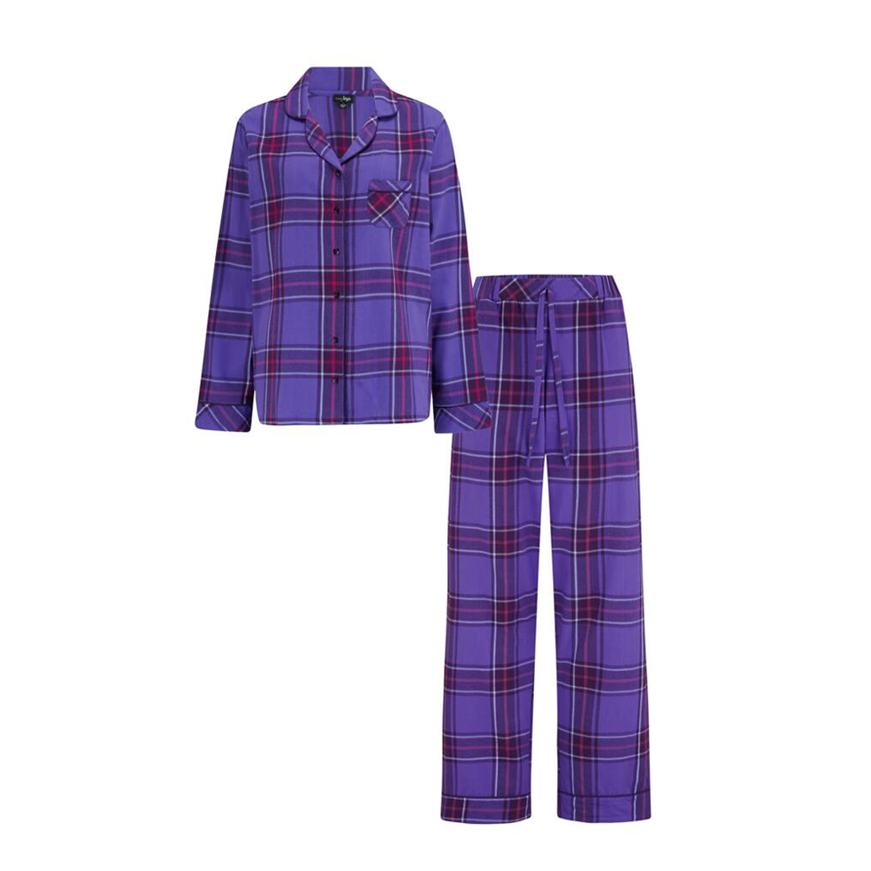 Cosy Check Brushed Cotton Pyjama Gift Set 