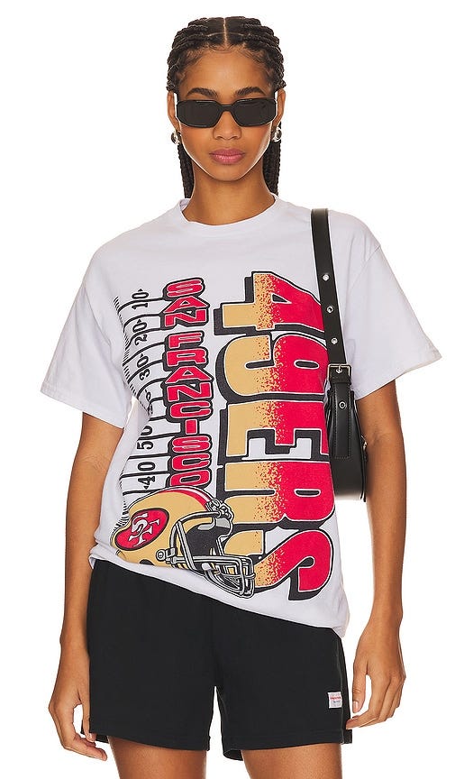 49ers Yardage Tee in White