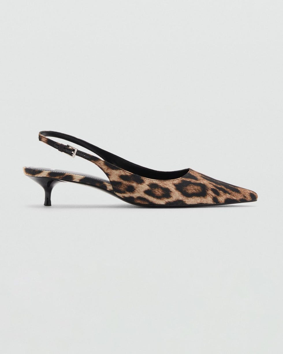 Leopard-Print Slingback Heels