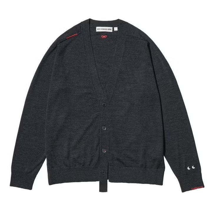 100% Merino Oversized V Neck Cardigan