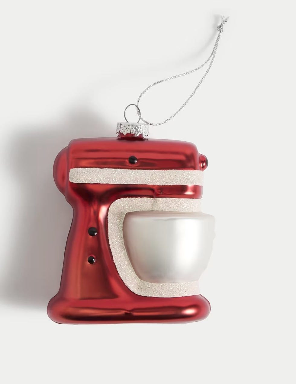 Red Glass Food Mixer Bauble
