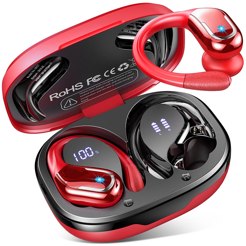 Auriculares Inalámbricos Deportivos en color rojo
