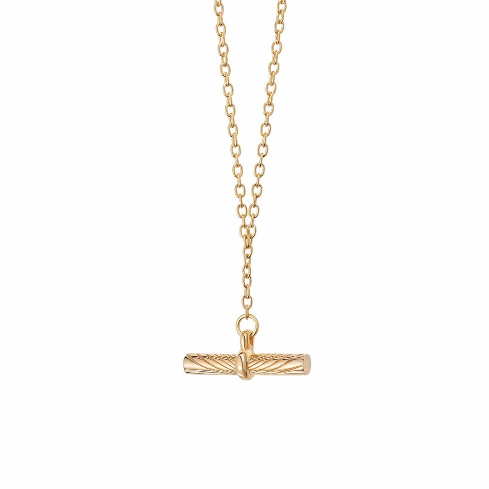 Estée Lalonde T Bar Necklace 18ct Gold Plate