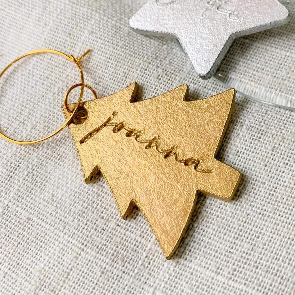 Leather Personalised Wine Glass Charm Tag