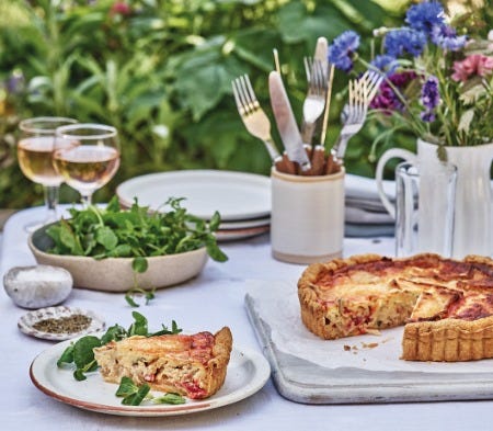 Roasted Pepper and Goat's Cheese Quiche