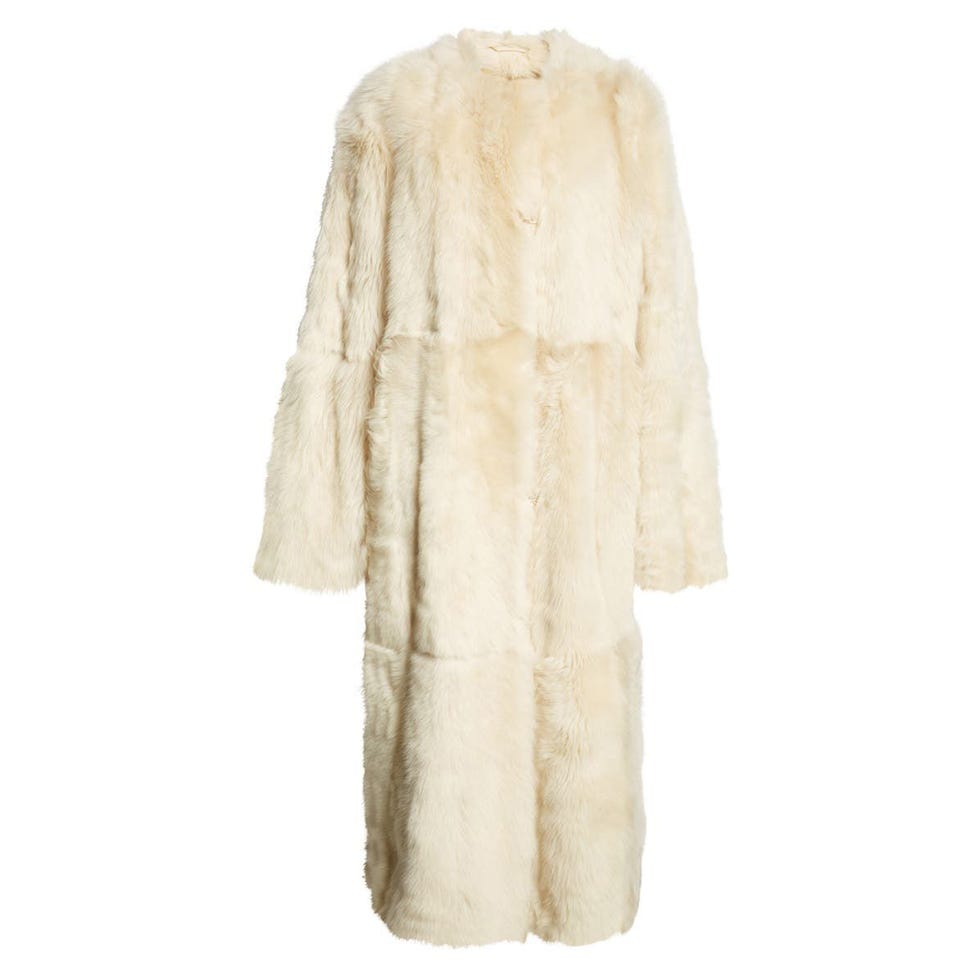 Silky Genuine Shearling Coat