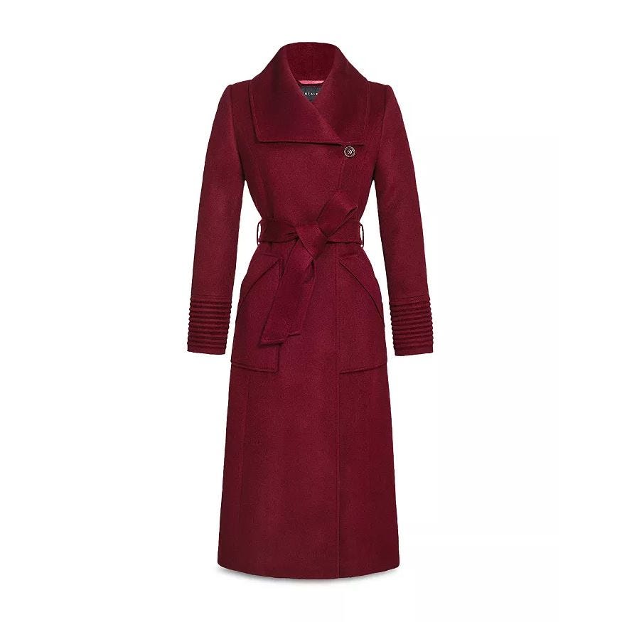 Wide Collar Wrap Coat