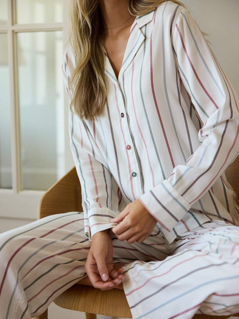 Soft Woven Long Sleeve Pajama Set