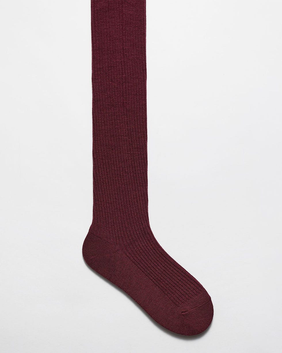 Ribbed Wool-Blend Tights