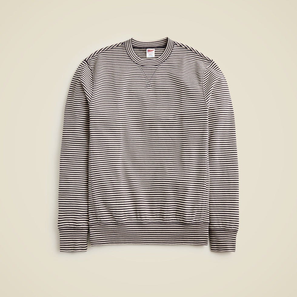 Lightweight French Terry sweatshirt with stripes