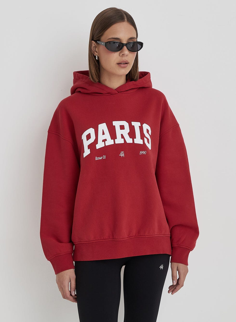 Paris Slogan Oversized Hoodie