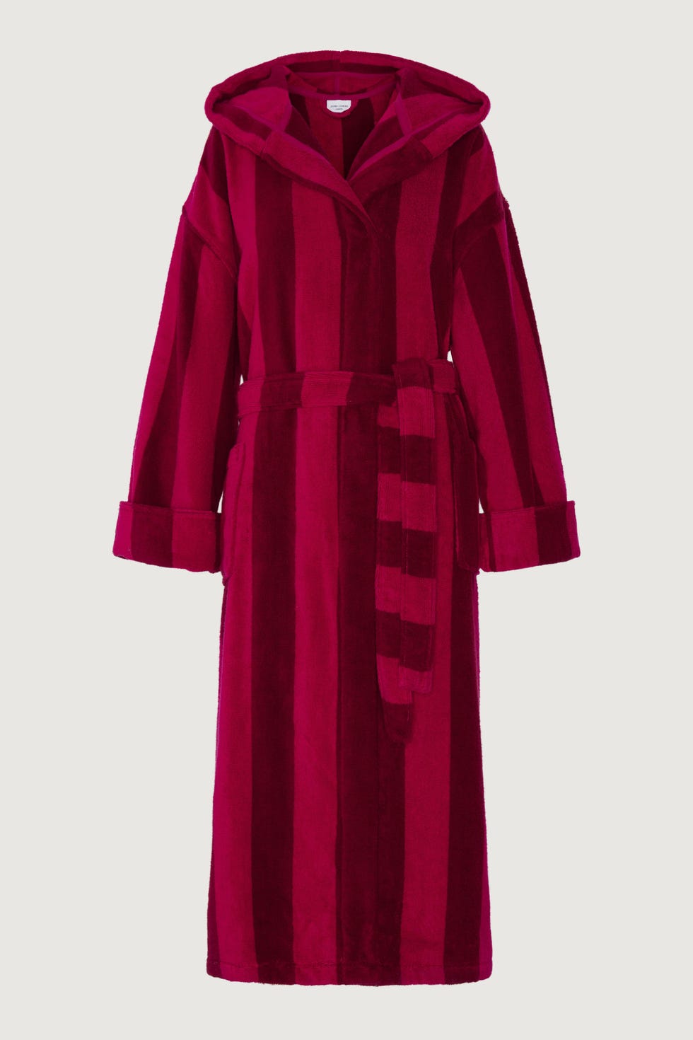 Soft Lightweight Woven Stripe Hooded Robe