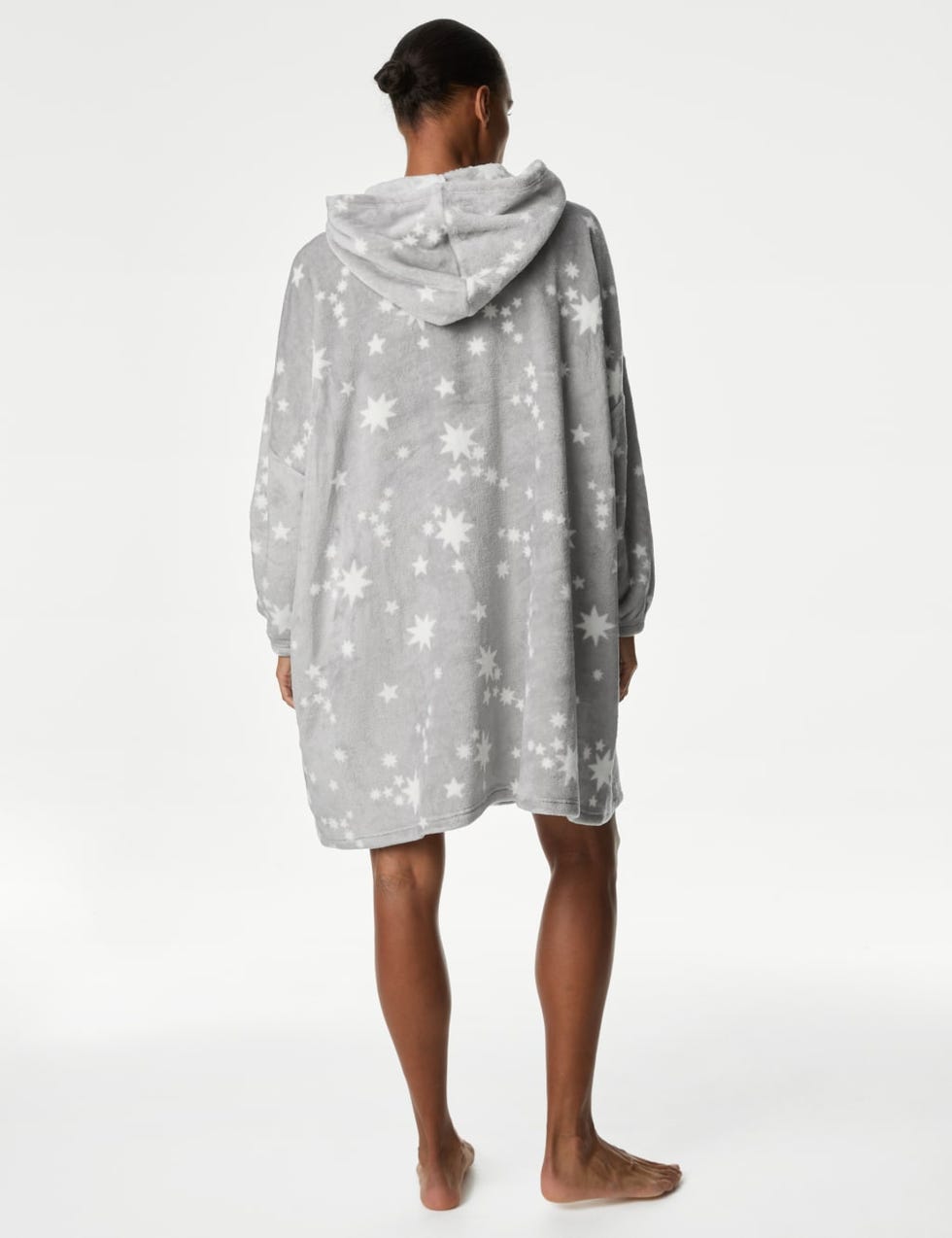 Fleece Star Print Oversized Lounge Hoodie