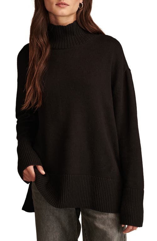 Cotton Blend Turtleneck Sweater