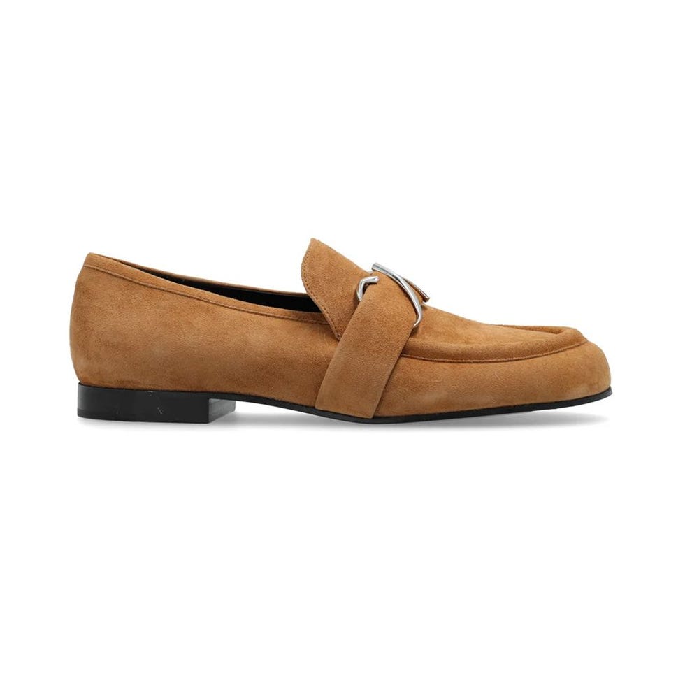 Suede Monogram Slip-On Loafers