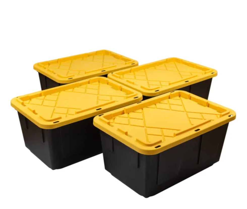 27 Gallon Storage Bin, 4-pack