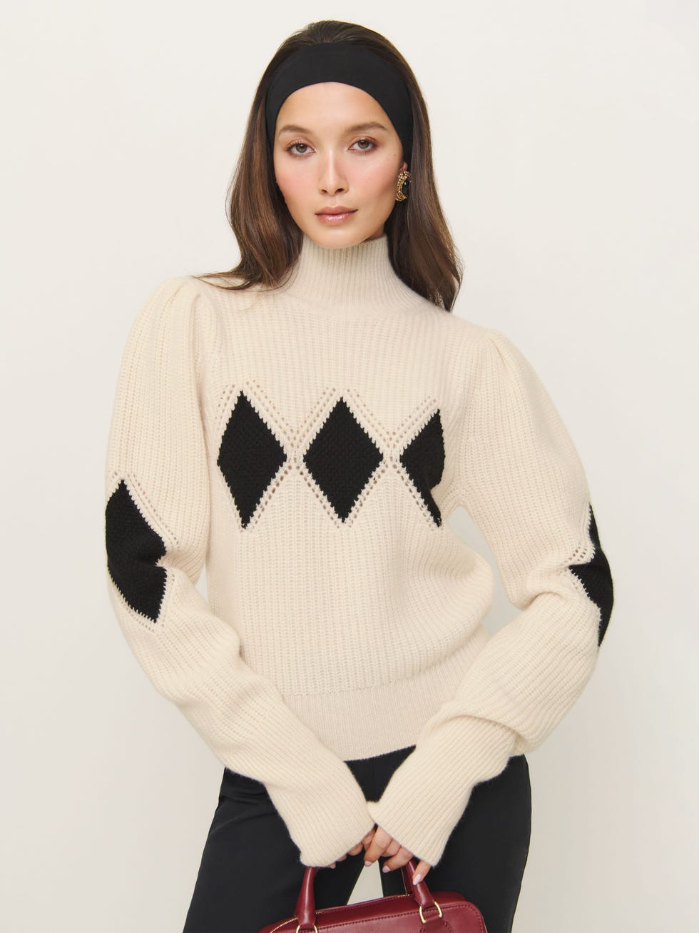 Diamond Cashmere Turtleneck