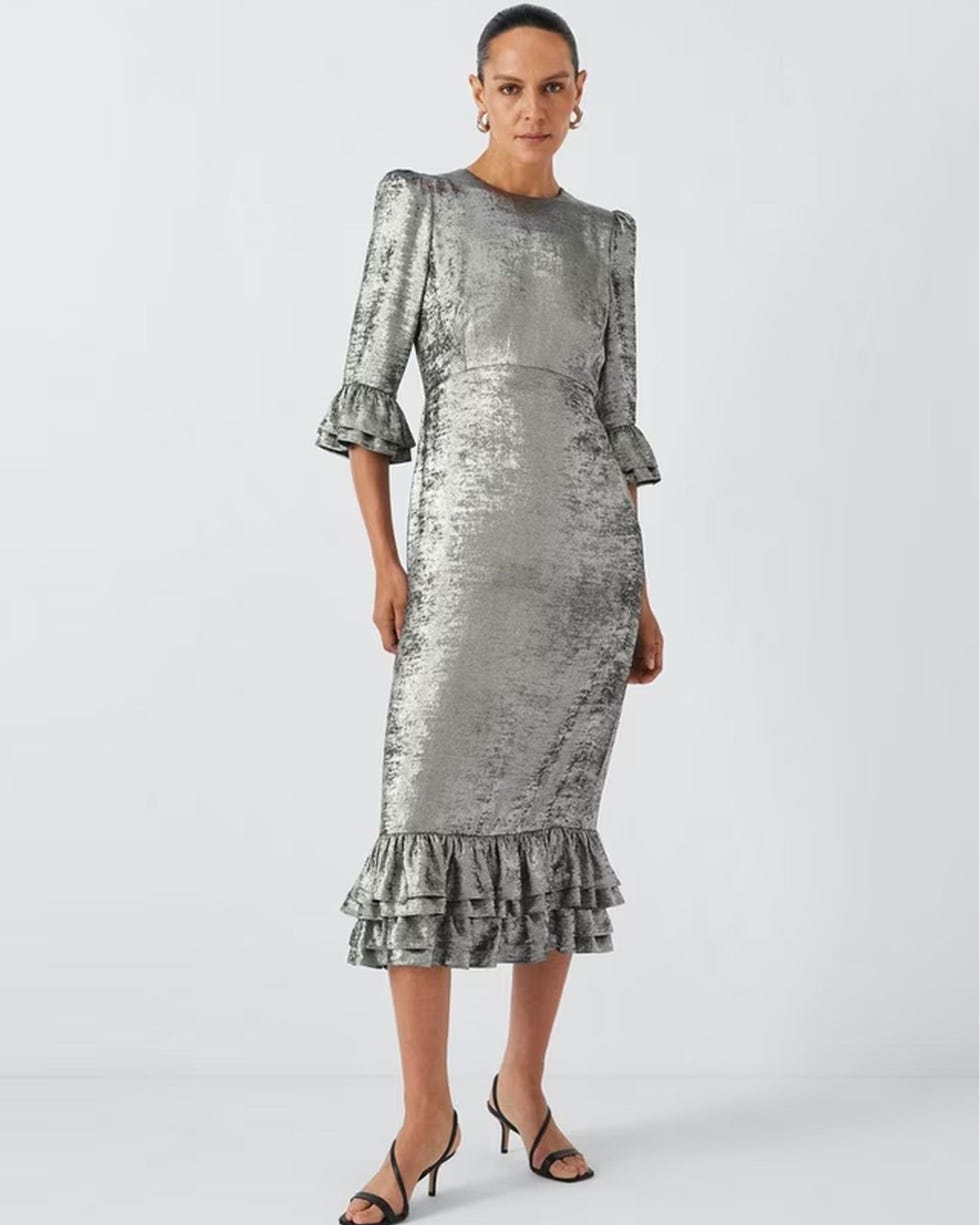 Metallic Midi Dress