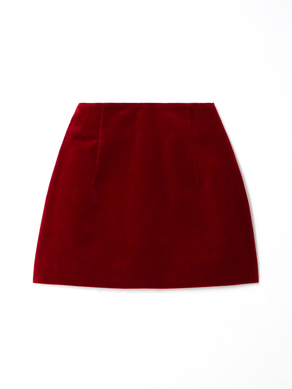 Vera Cotton-Velvet Mini Skirt