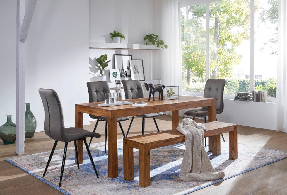 Mesa rectangular de madera