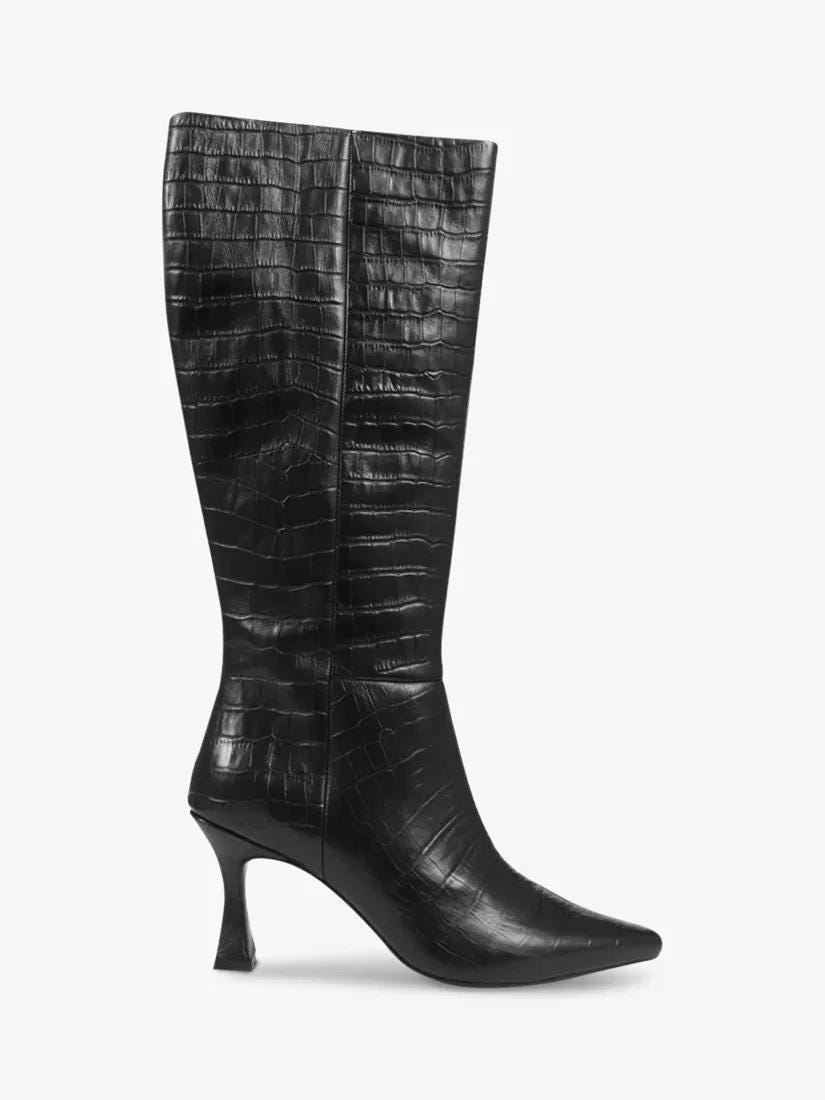 Jones Bootmaker Sibilla Leather Heeled Knee High Boots