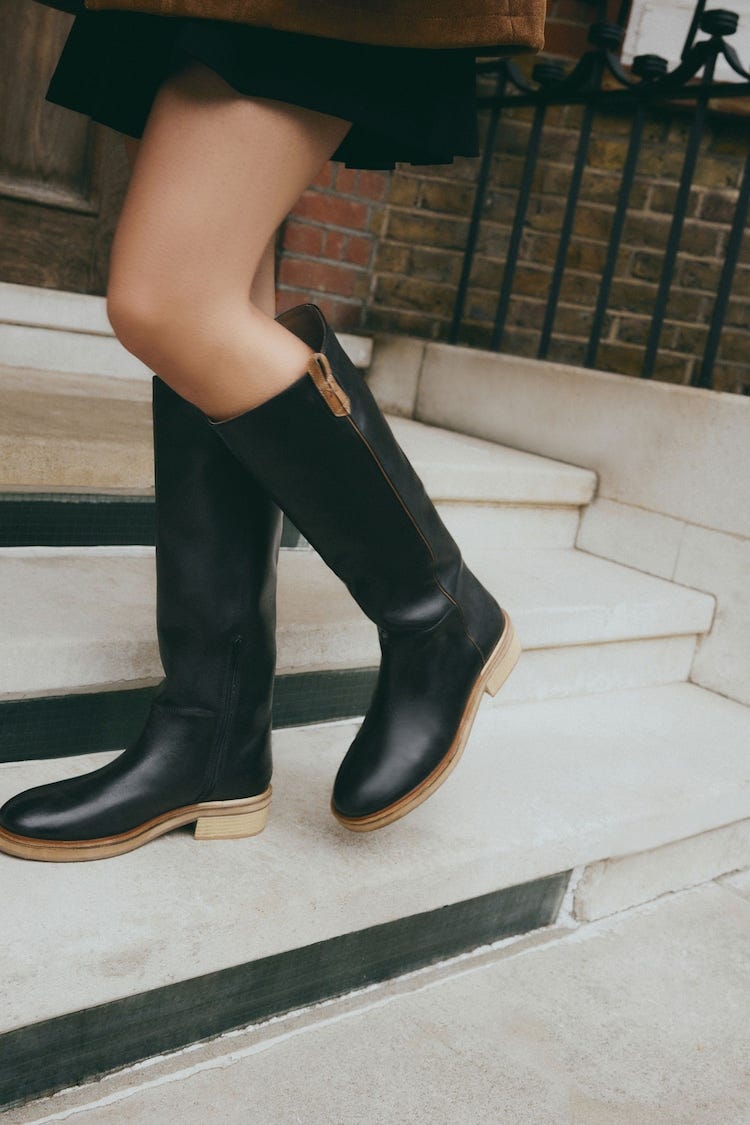 Black Forever Comfort® Knee High Rider Boots